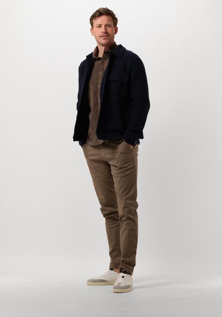 Donkerblauwe SELECTED HOMME Overshirt SLHNEALY LS KNIT SHIRT JACKET - large