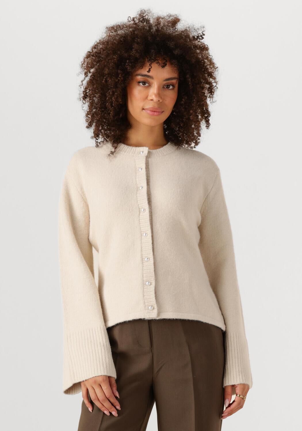 Ecru NEO NOIR Vest MIXIE KNIT CARDIGAN | Omoda