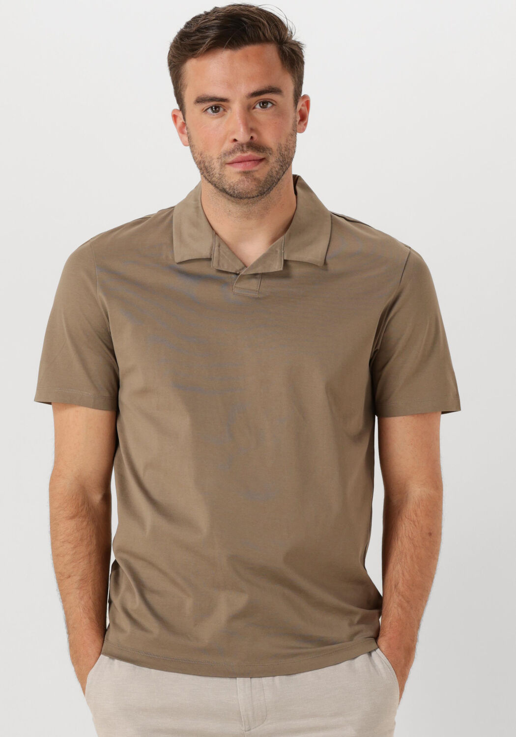 HUGO Heren Polo's & T-shirts Dimerspolo 10271881 Bruin