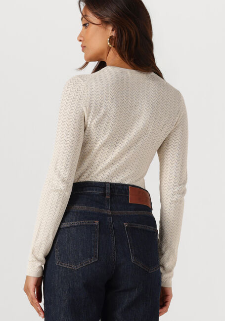 Creme SELECTED WOMEN Trui SLFNAJA TIGHT LS KNIT O-NECK - large