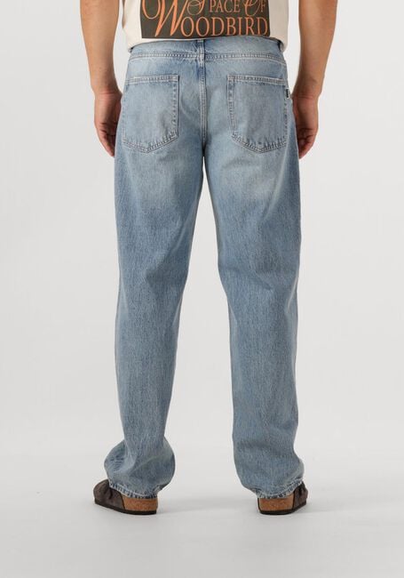 Lichtblauwe WOODBIRD Straight leg jeans WBLEROY ARCTIC JEANS - large
