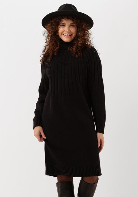 Zwarte SELECTED FEMME Midi jurk NIMA LS KNIT DRESS CAMP - large