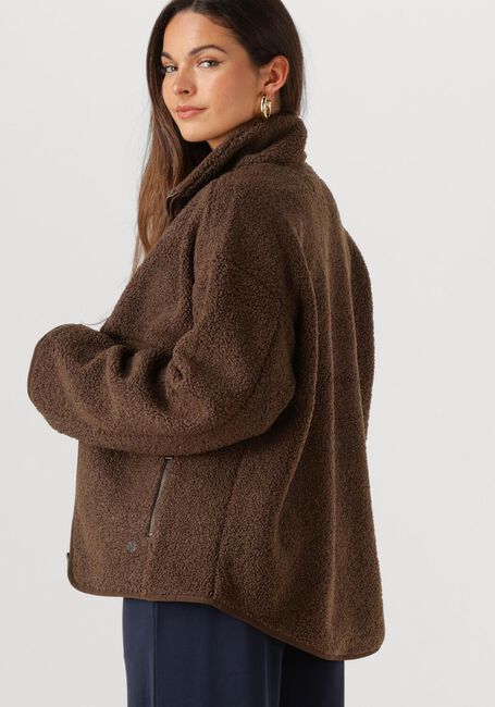 Bruine MSCH COPENHAGEN Teddy jas MSCHLETHA JACKET - large