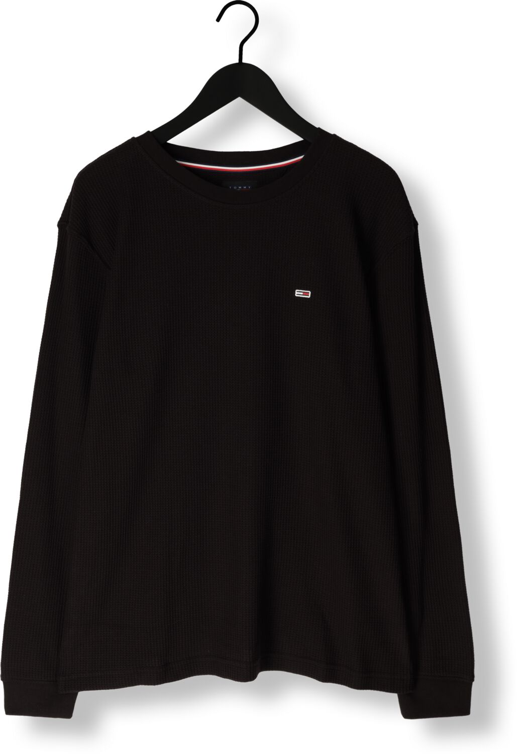 TOMMY JEANS Heren Truien & Vesten Tjm Reg Waffle L s Tee Zwart
