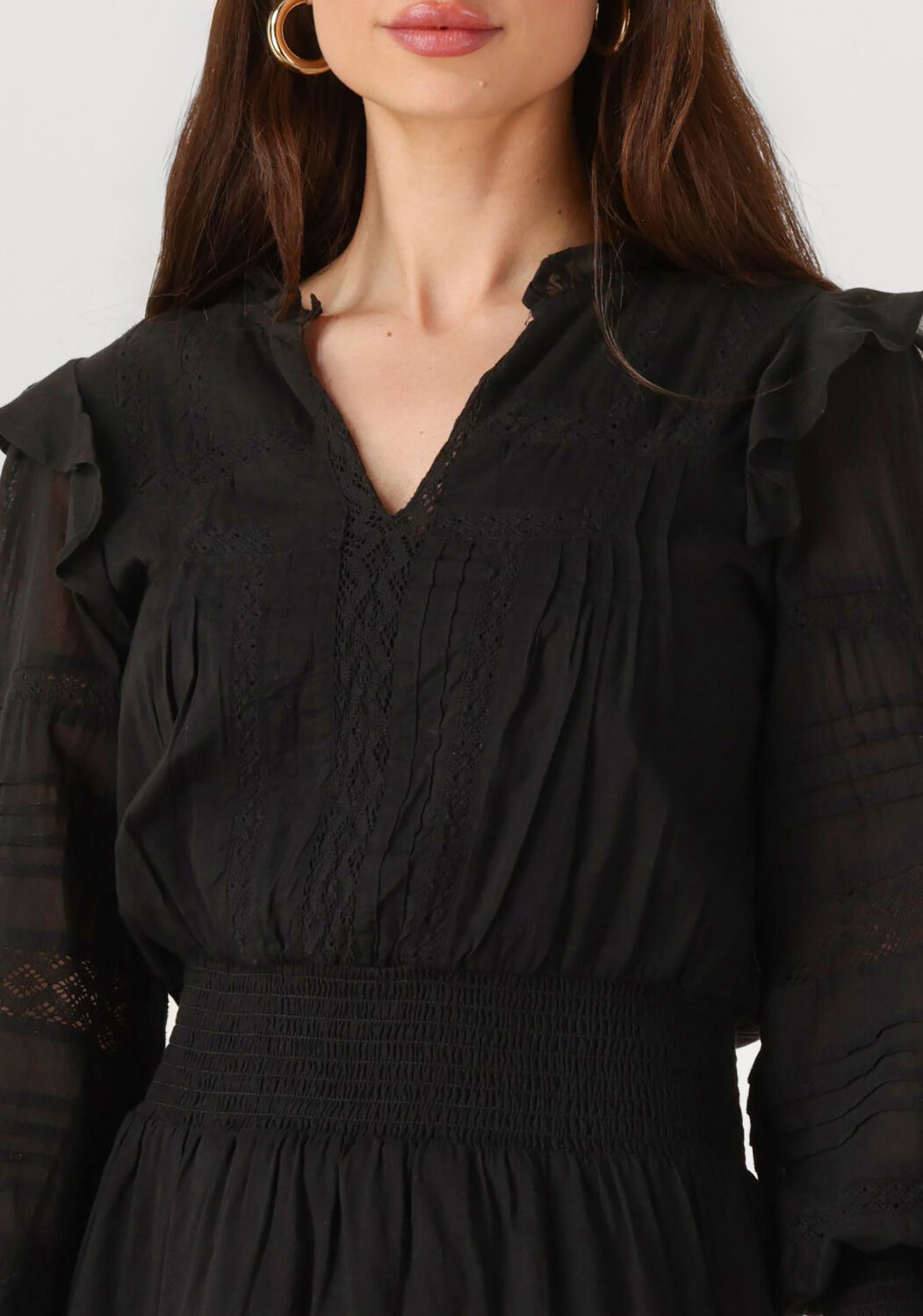 NEO NOIR Dames Jurken Aran S Voile Dress Zwart