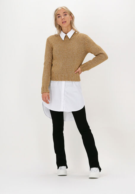 Beige VANILIA Trui SMALL BUTTON - large