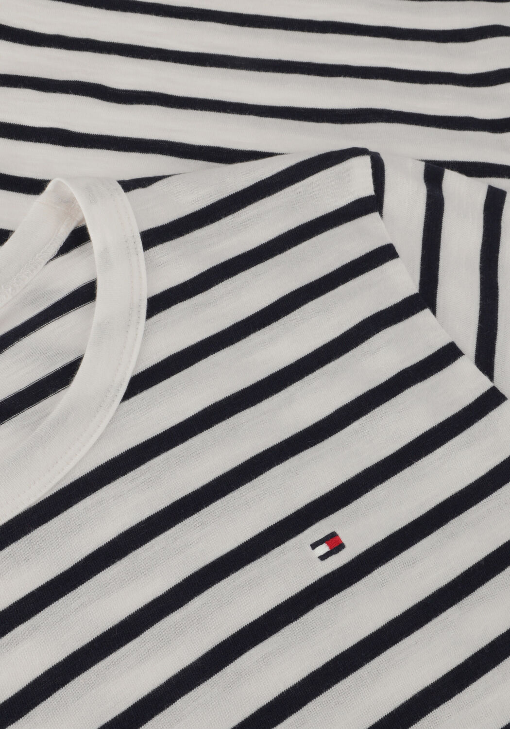 Blauwe TOMMY HILFIGER T-shirt 1985 SLIM SLUB C-NK - large