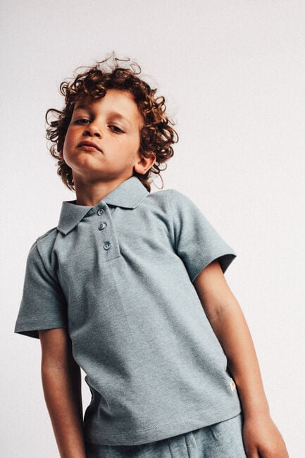 Blauwe BAJE STUDIO Polo GIJON - large