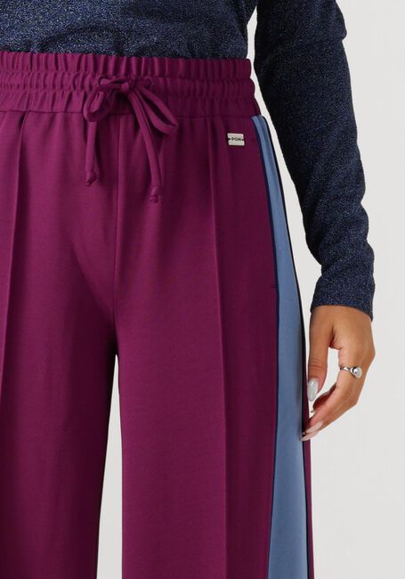 Paarse POM AMSTERDAM Wijde broek PANTS - COLOURBLOCK PLUM - large