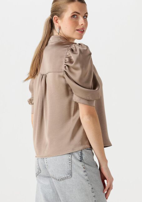 Taupe NEO NOIR Blouses ROELLA HEAVY SATEEN BLOUSE - large