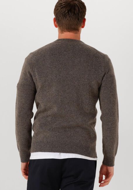 Bruine PROFUOMO Trui PULLOVER CREW NECK WOOLBLEND - large