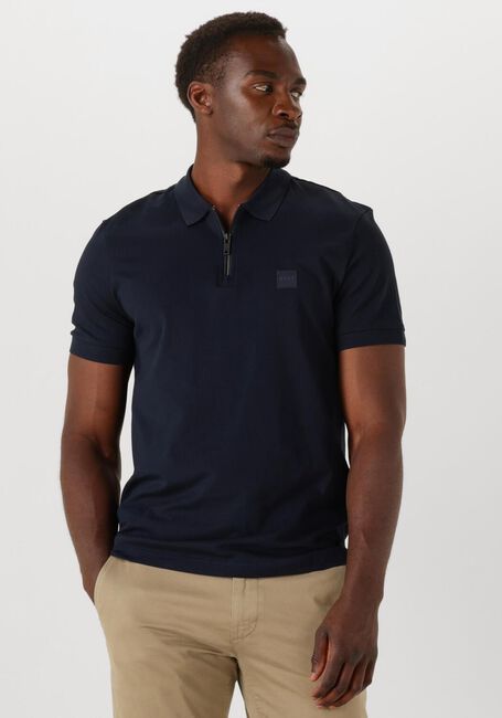 Zwarte BOSS ORANGE Polo PASSERZIP - large