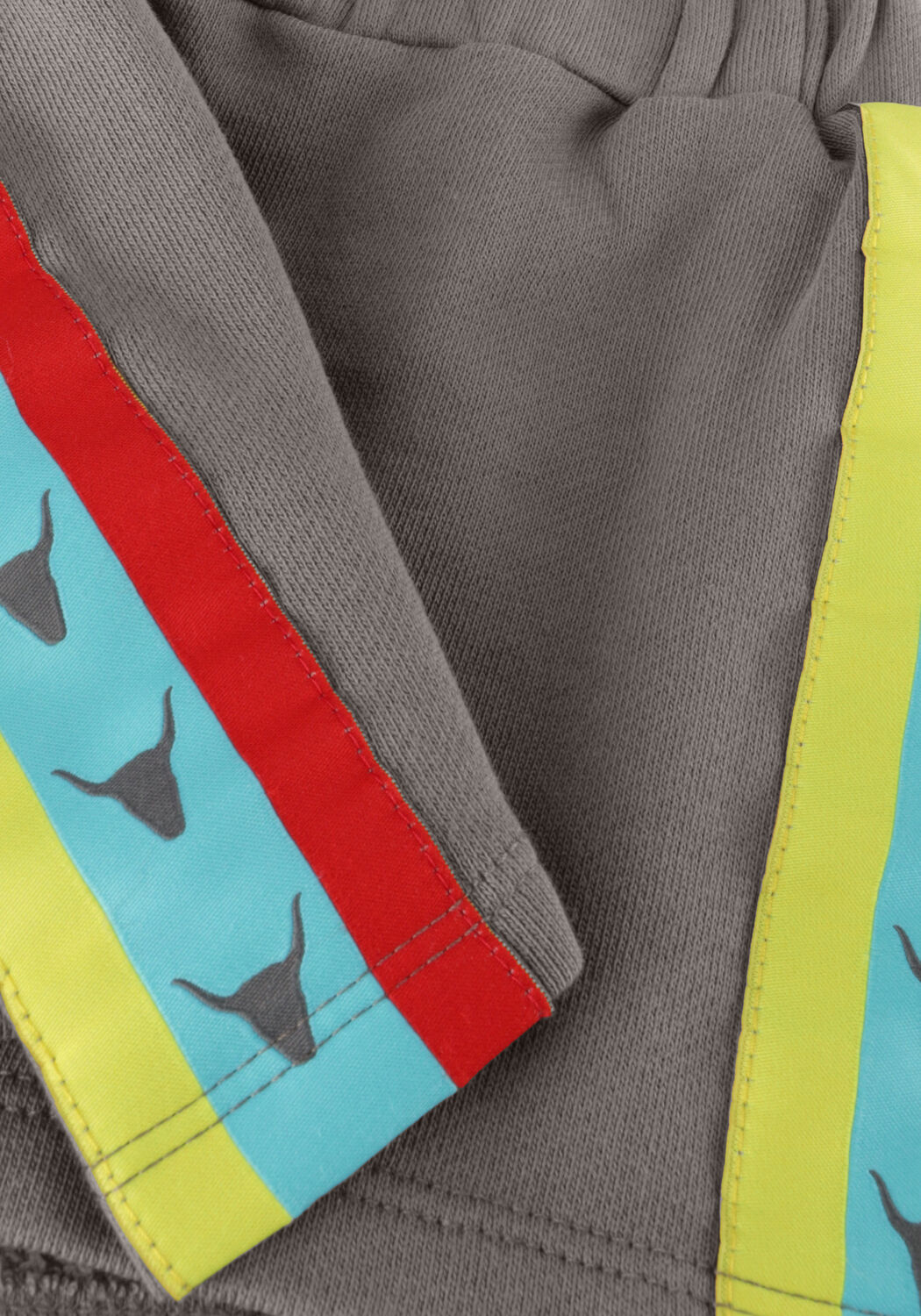 Donkergrijze ALIX MINI Korte broek KNITTED STRIPE TAPE SWEAT SHORT - large