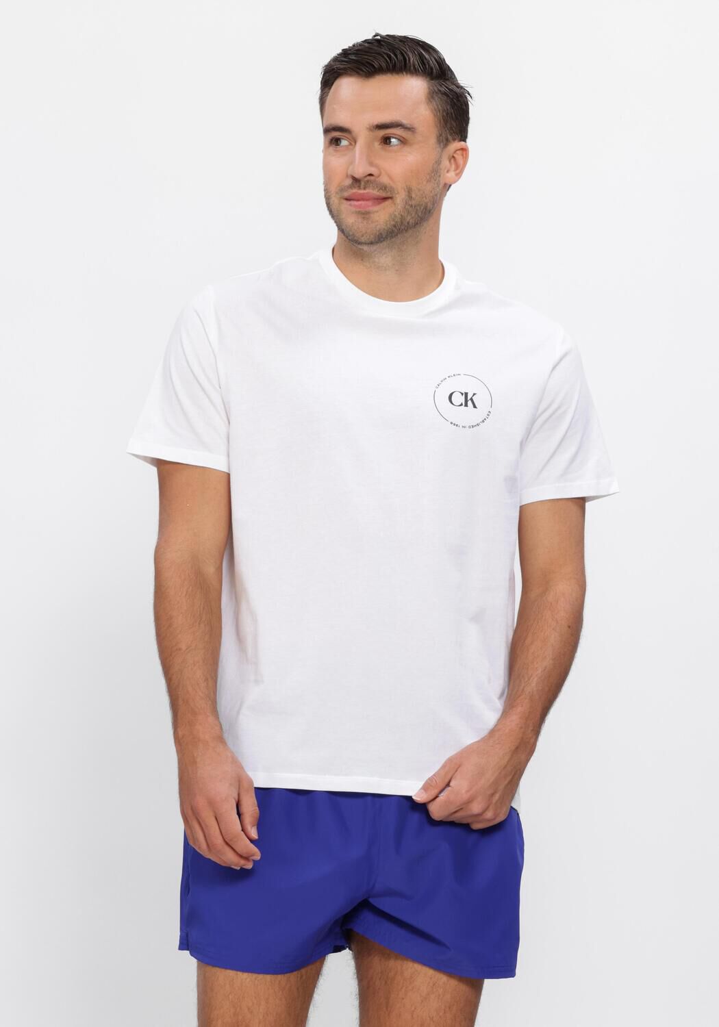 Calvin Klein Heren Polo's & T-shirts 30s Eu Wholesale Jeans Graphics - Wit