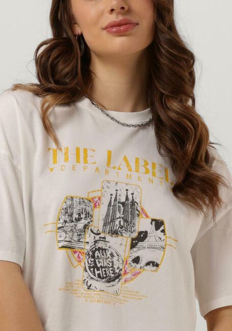 Witte ALIX THE LABEL T-shirt LADIES KNITTED THE LABEL T-SHIRT - large