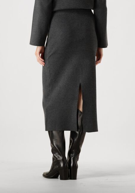Donkergrijze OBJECT Midirok OBJREYNARD HW KNIT SKIRT - large