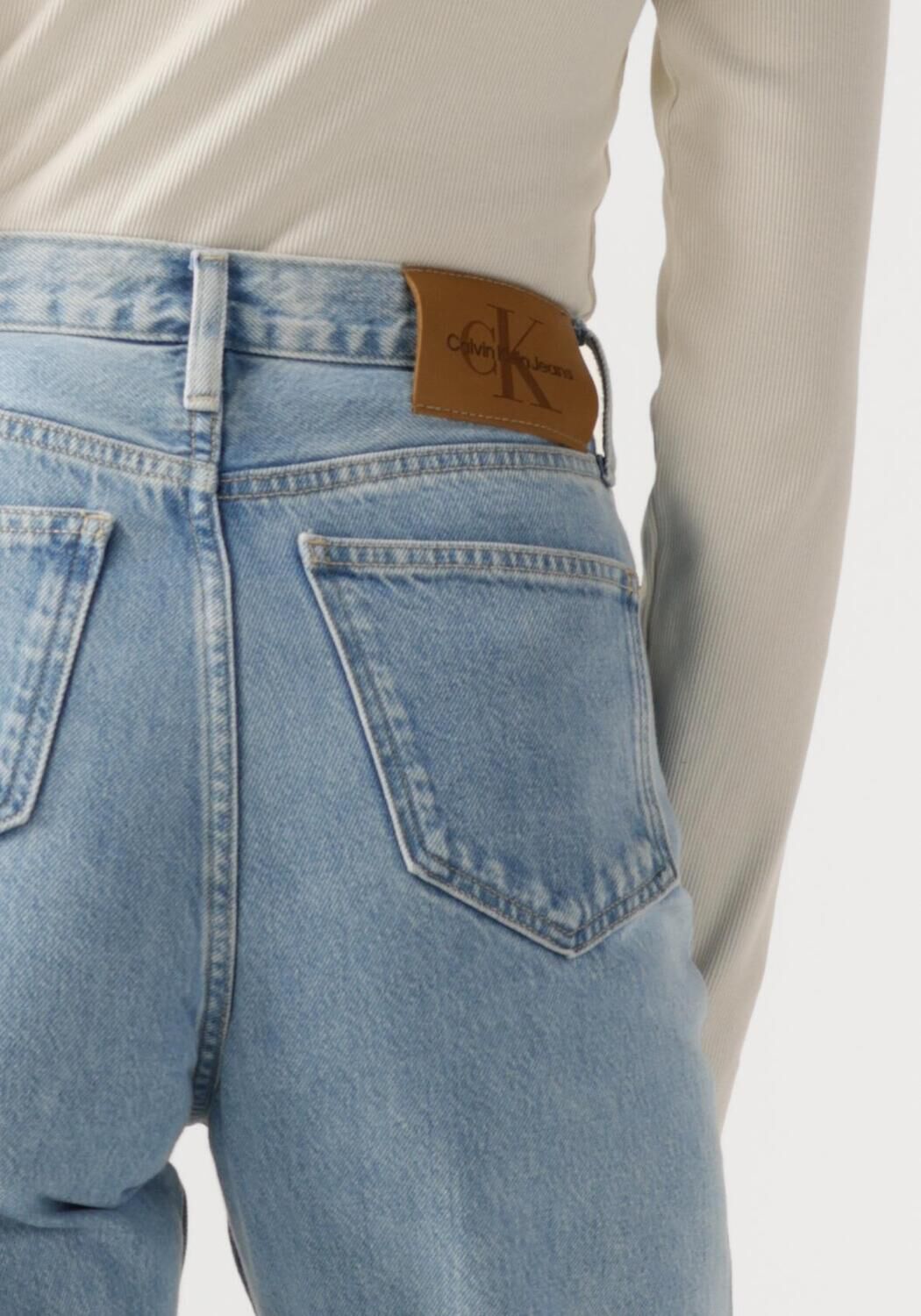 CALVIN KLEIN Dames Jeans High Rise Straight Lichtblauw
