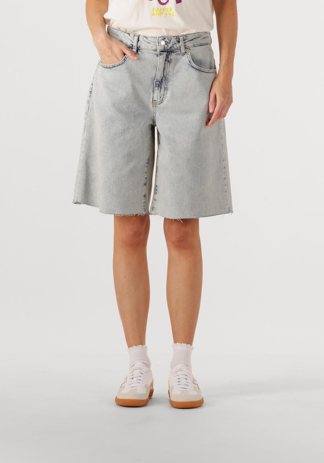 CATWALK JUNKIE Dames Broeken Loose Fit Jorts Grijs