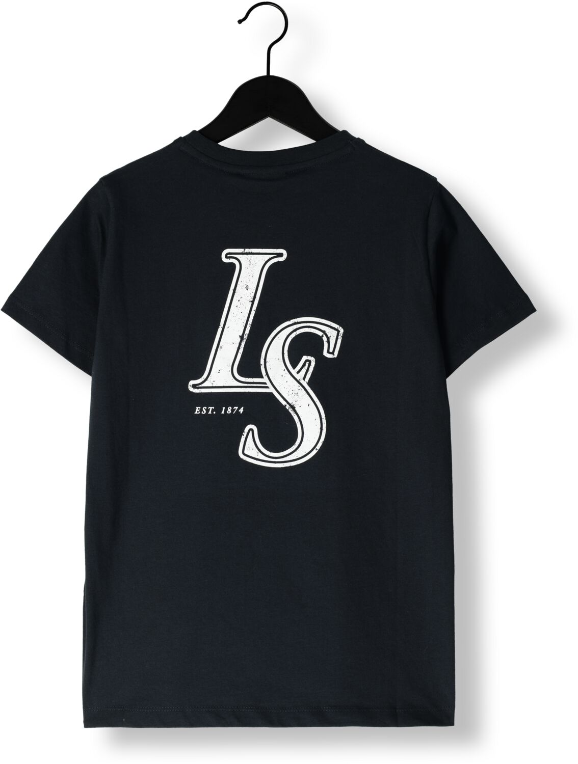 LYLE & SCOTT Jongens Polo's & T-shirts Ls Monogram Print T-shirt Donkerblauw