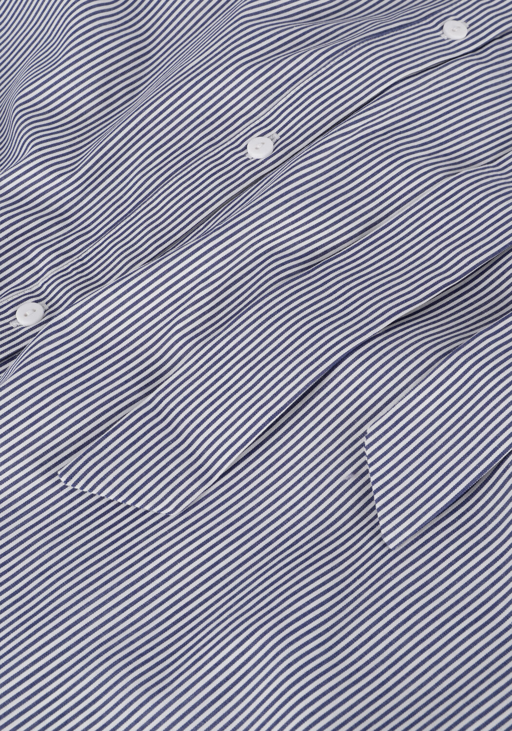 Blauwe MSCH COPENHAGEN Midi jurk VIBEKA 2/4 SHIRT DRESS STP - large