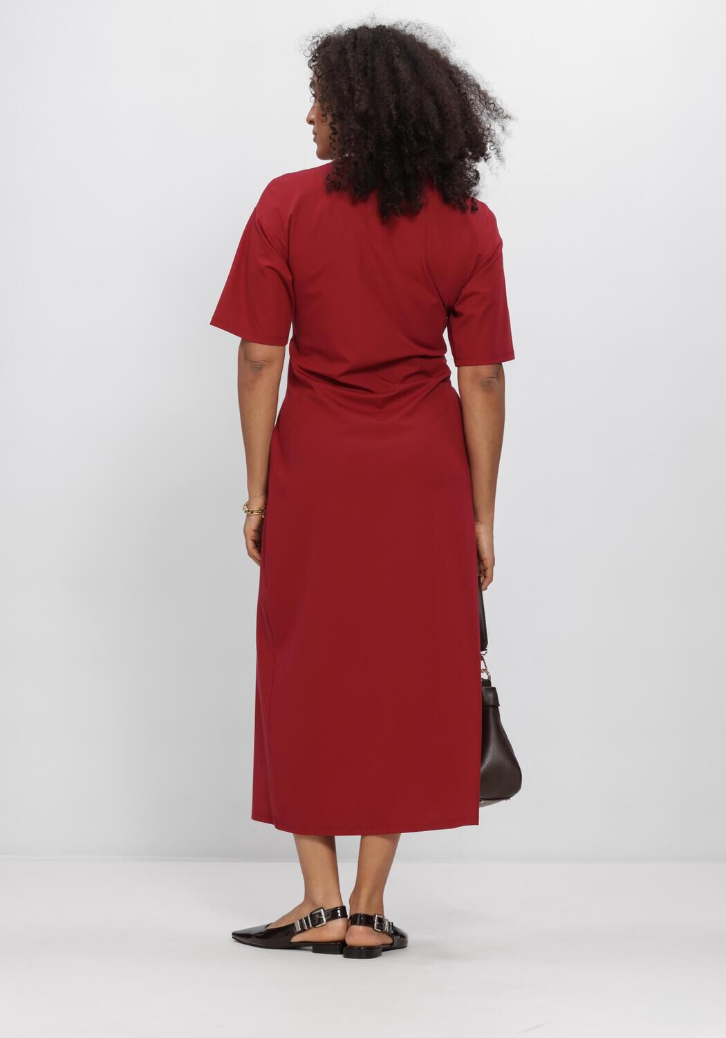 Bordeaux MSCH COPENHAGEN Midi jurk MSCHBREANNE NORIEL 2 4 DRESS - large