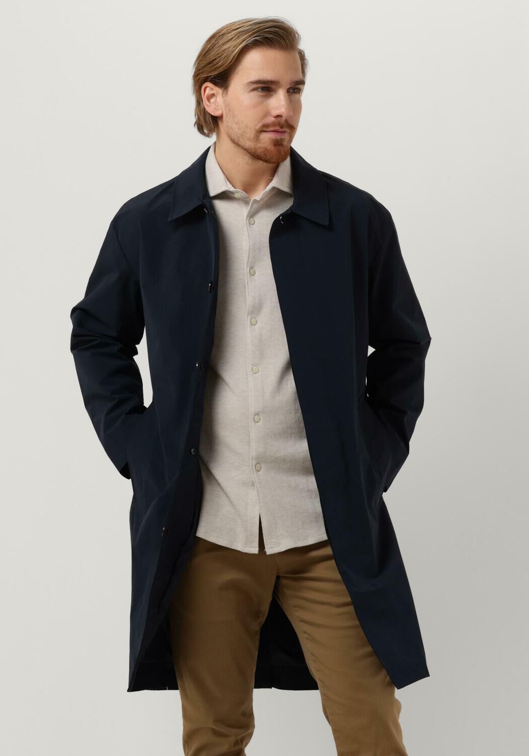 Donkerblauwe SELECTED HOMME Regenjas SLHDALTON MAC COAT W Omoda