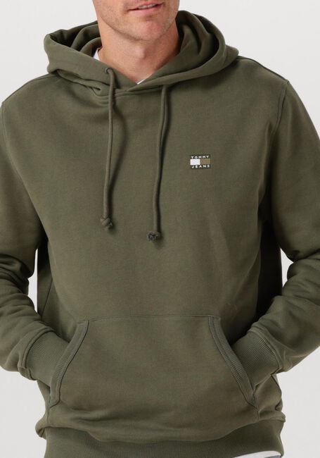 Olijf TOMMY JEANS Trui TJM REG BADGE HOODIE EXT - large