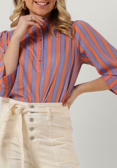 Blauwe POM AMSTERDAM Blouses BLOUSE MIA 7233 - large