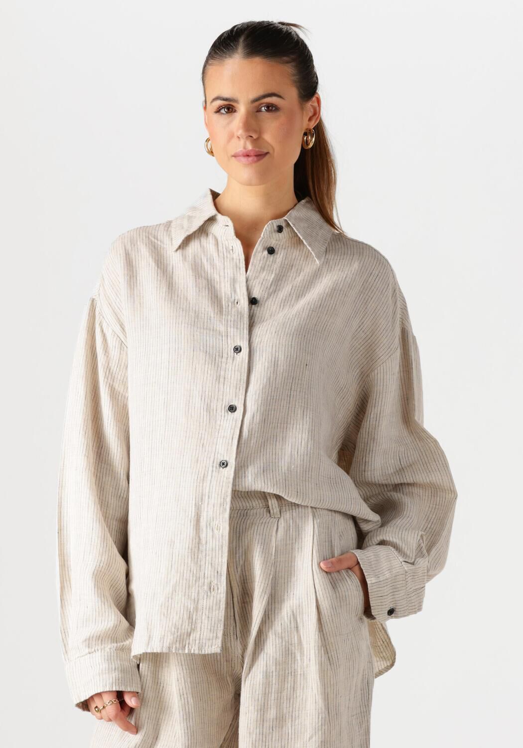 WITHBLACK Dames Blouses Wblwillow Ls Shirt Creme