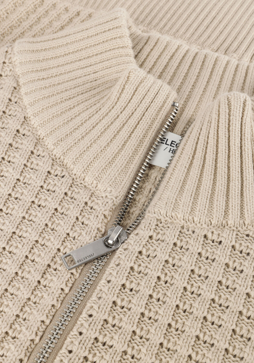 SELECTED MEN SLHTOM LS KNIT STRUCTURE HALF ZIP - large