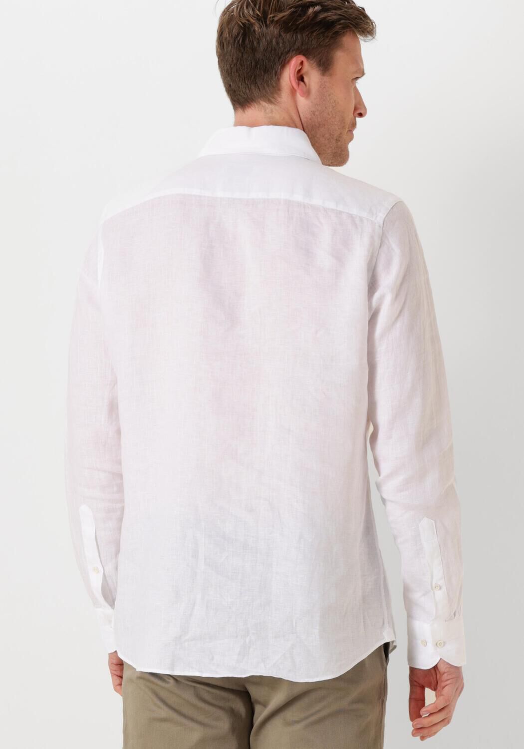 PROFUOMO Heren Overhemden Shirt X-cutaway Linen Wit