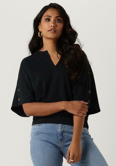 Zwarte SUMMUM Top TOP WASHED MODAL - large