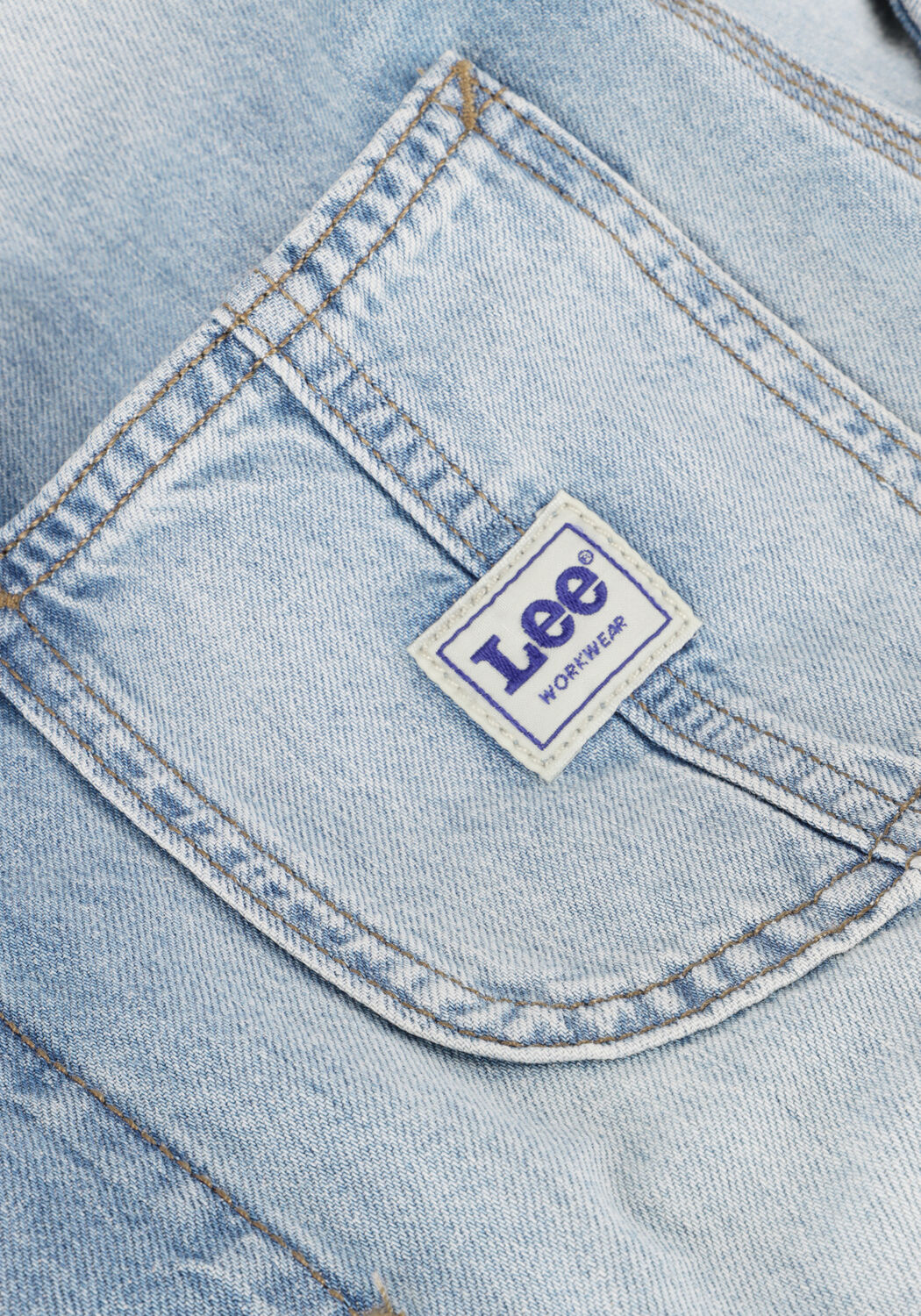 Lichtblauwe LEE Playsuits CHORE SHORTALL - large