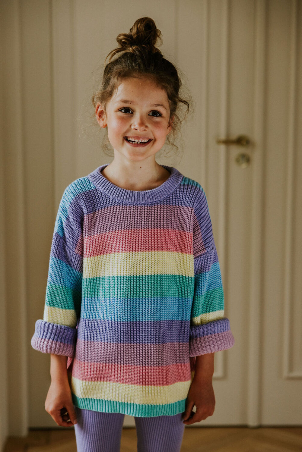 Multi YUKI KIDSWEAR Trui STRIPES SWEATER - large