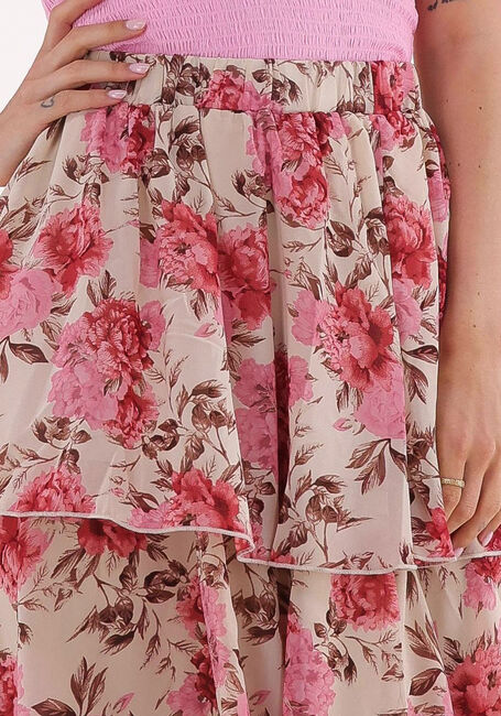 Roze NA-KD Midirok MIDI FRILLED SKIRT - large