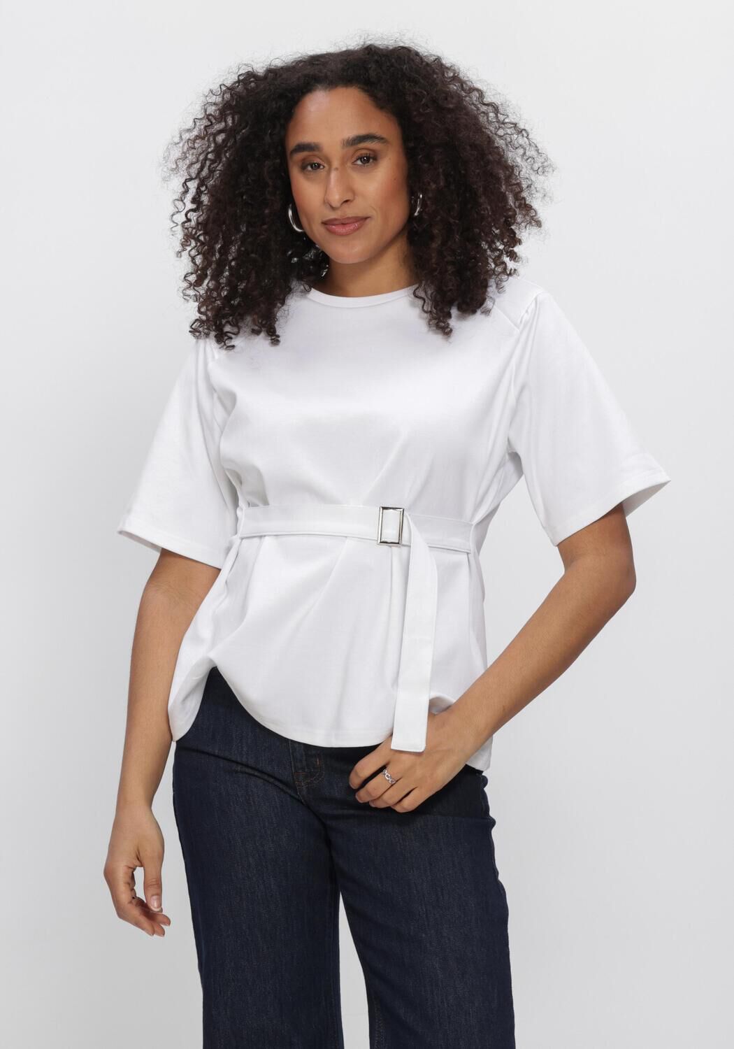 Witte MY ESSENTIAL WARDROBE Tops & T-shirts MWAPIR BELT TEE - large