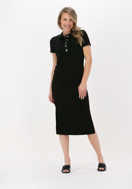 Zwarte OBJECT Midi jurk KAMELIA S/S DRESS - large