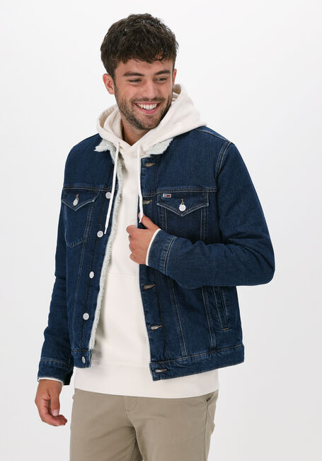 Blauwe TOMMY JEANS Spijkerjas RGLR SHERPA TRKR JCKT BE551 DB - large