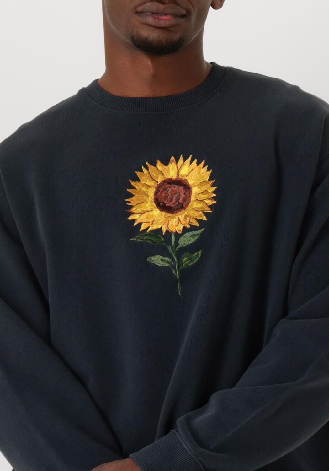 FORÉT Forét Heren Truien & Vesten Sun Embroidered Sweatshirt Donkerblauw