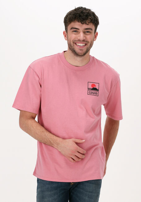 Roze EDWIN T-shirt SUNSET ON MT. FUIJ TS - large