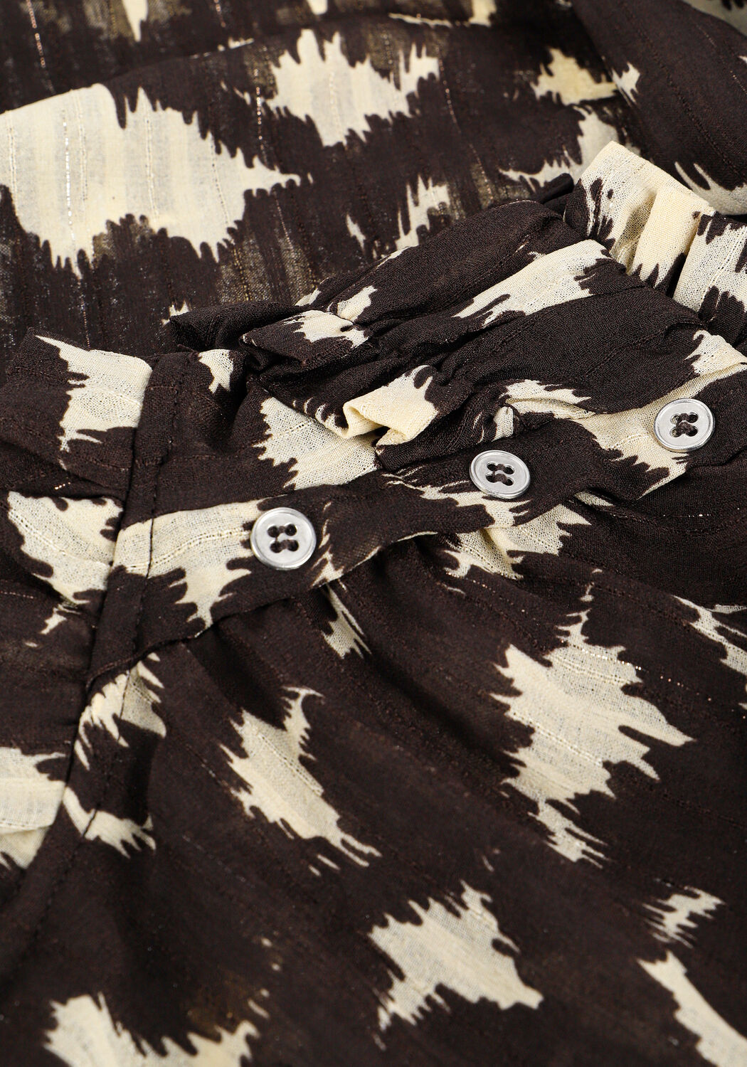 Bruine CO'COUTURE Blouses ALYSSA FRILL BLOUSE - large