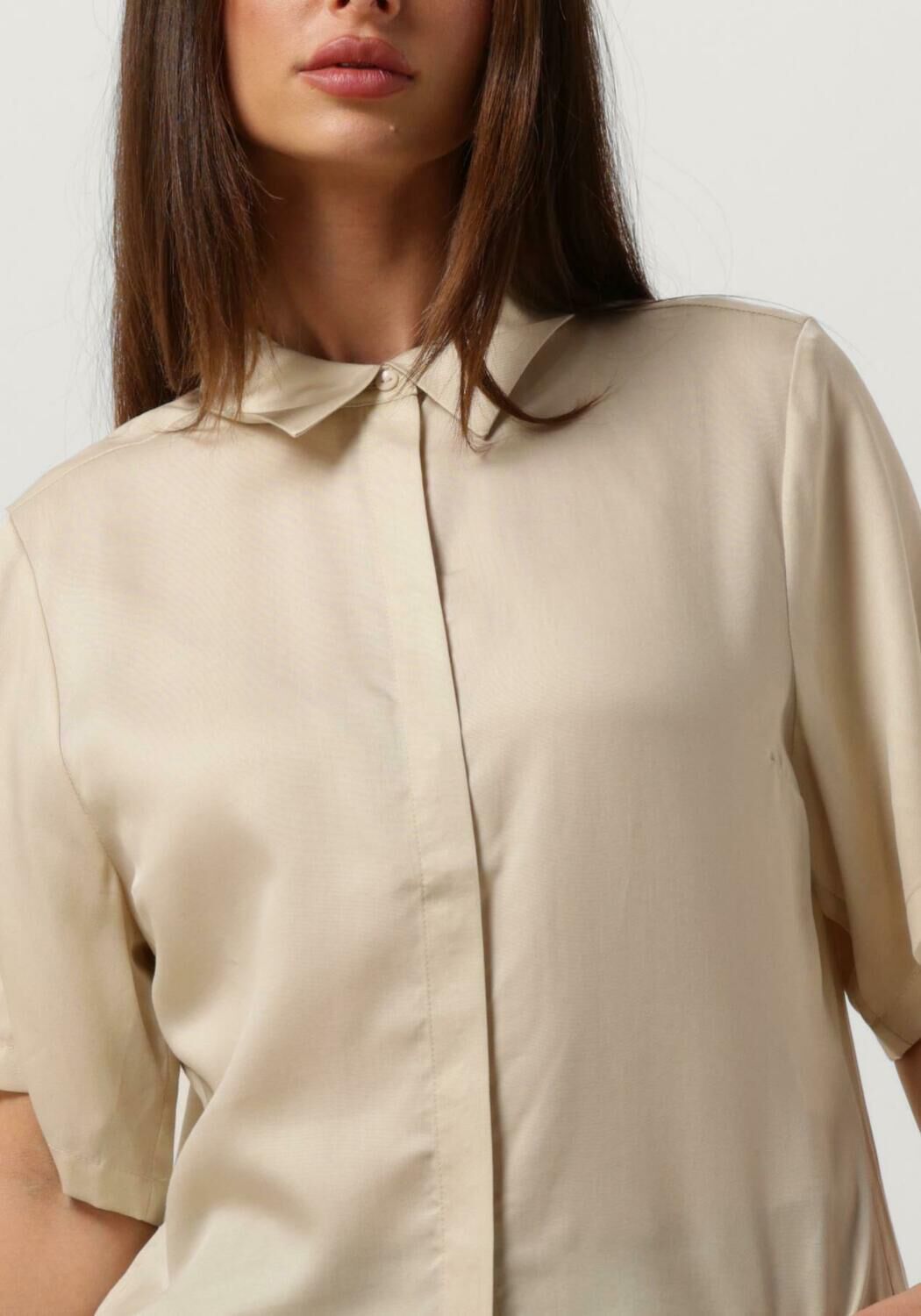 ANOTHER LABEL Dames Blouses Dache Shirt S s Beige