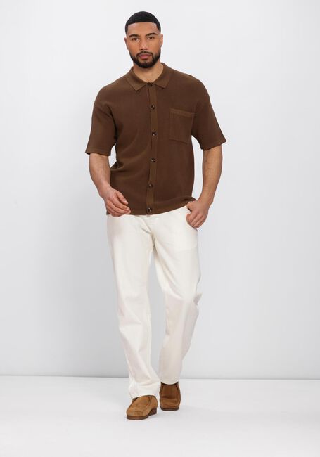 Bruine ANERKJENDT Polo AKVILHELM NEEDLE RIB SS KNIT - large