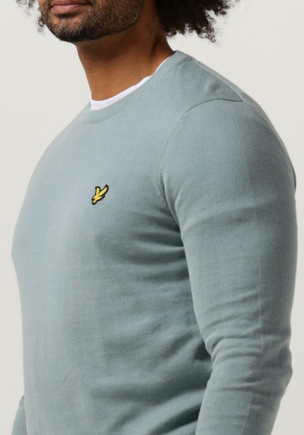 LYLE & SCOTT Heren Polo's & T-shirts Cotton Crew Neck Jumper Blauw