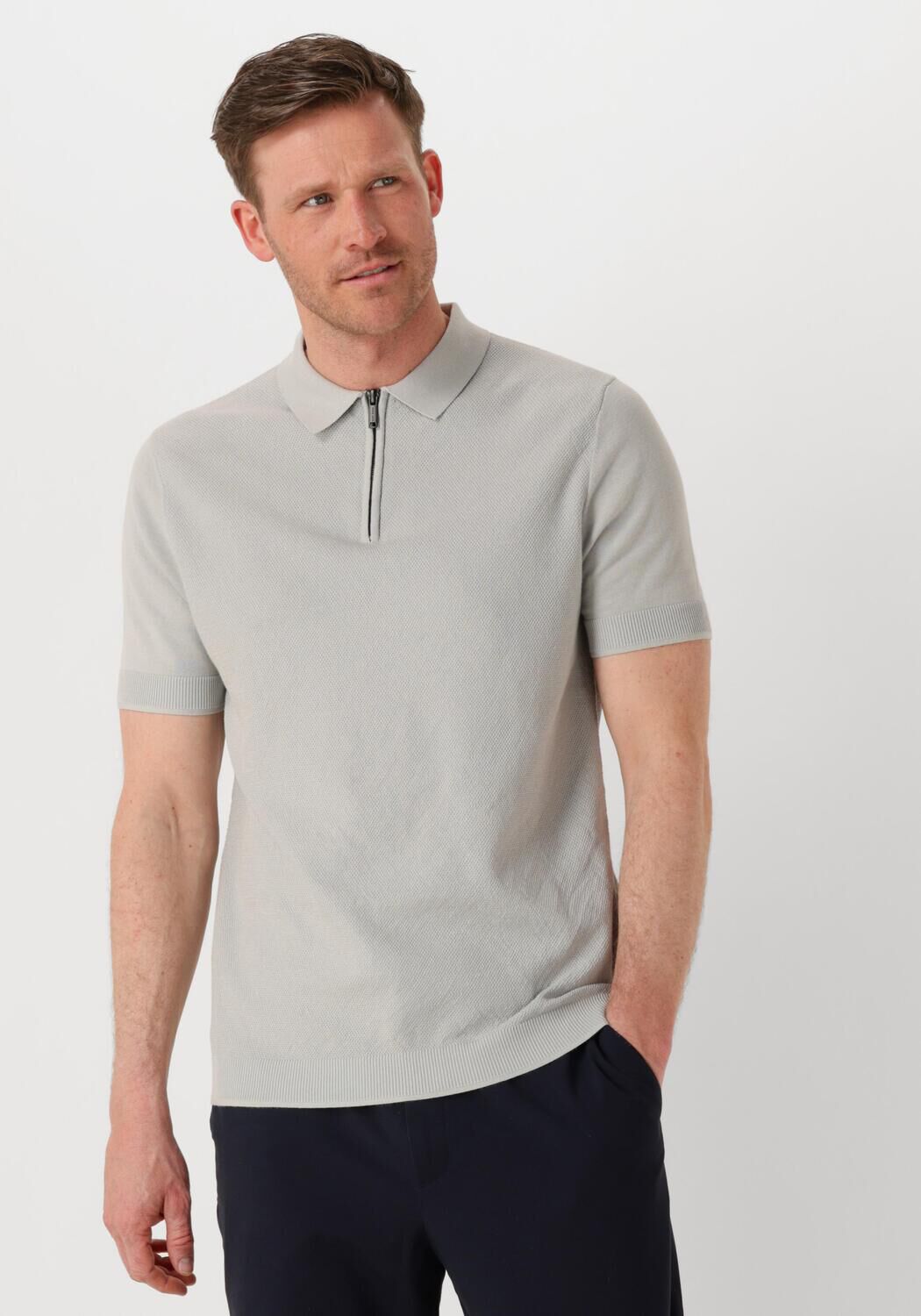SAINT STEVE Heren Polo's & T-shirts Sonny Lichtgrijs