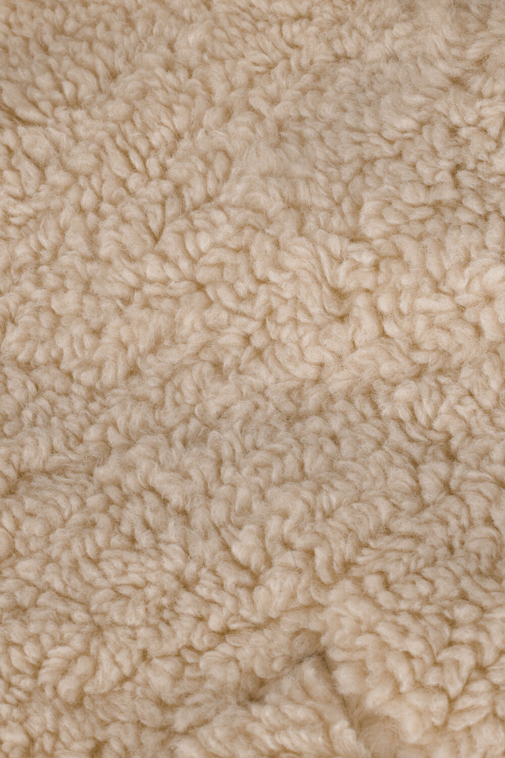 Beige NOTRE-V Teddy jas TEDDY COAT LONG - large