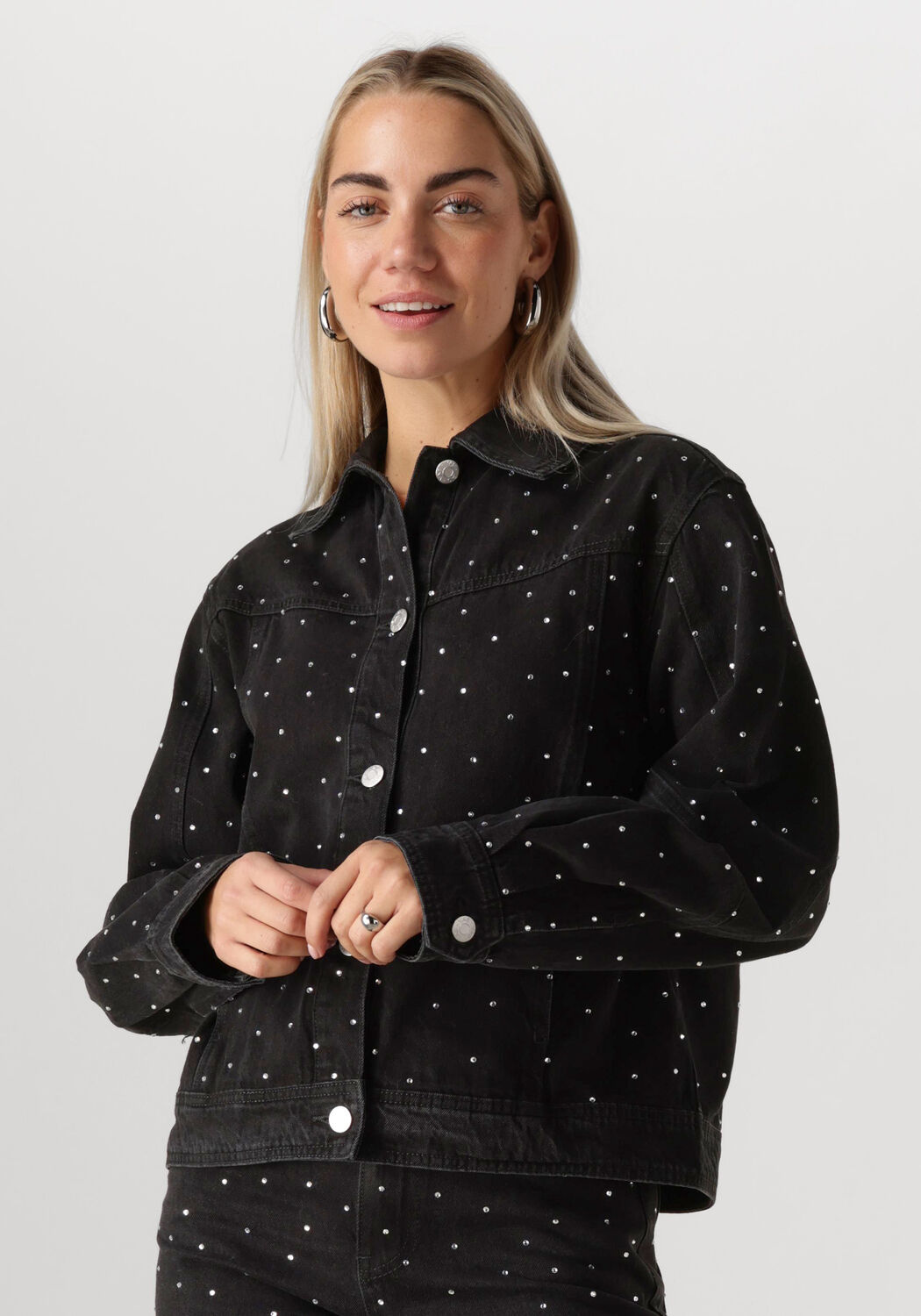 Y.A.S. Dames Jassen Yasrista Ls Denim Shacket Donkergrijs