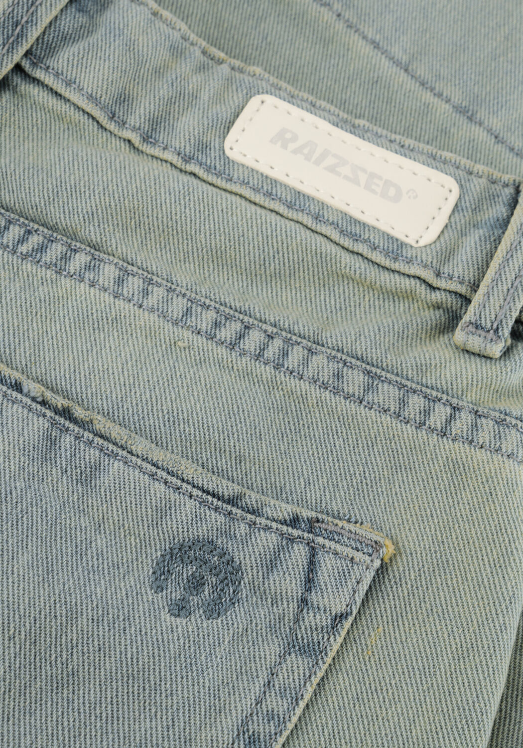 Lichtblauwe RAIZZED Wide jeans PHOENIX - large