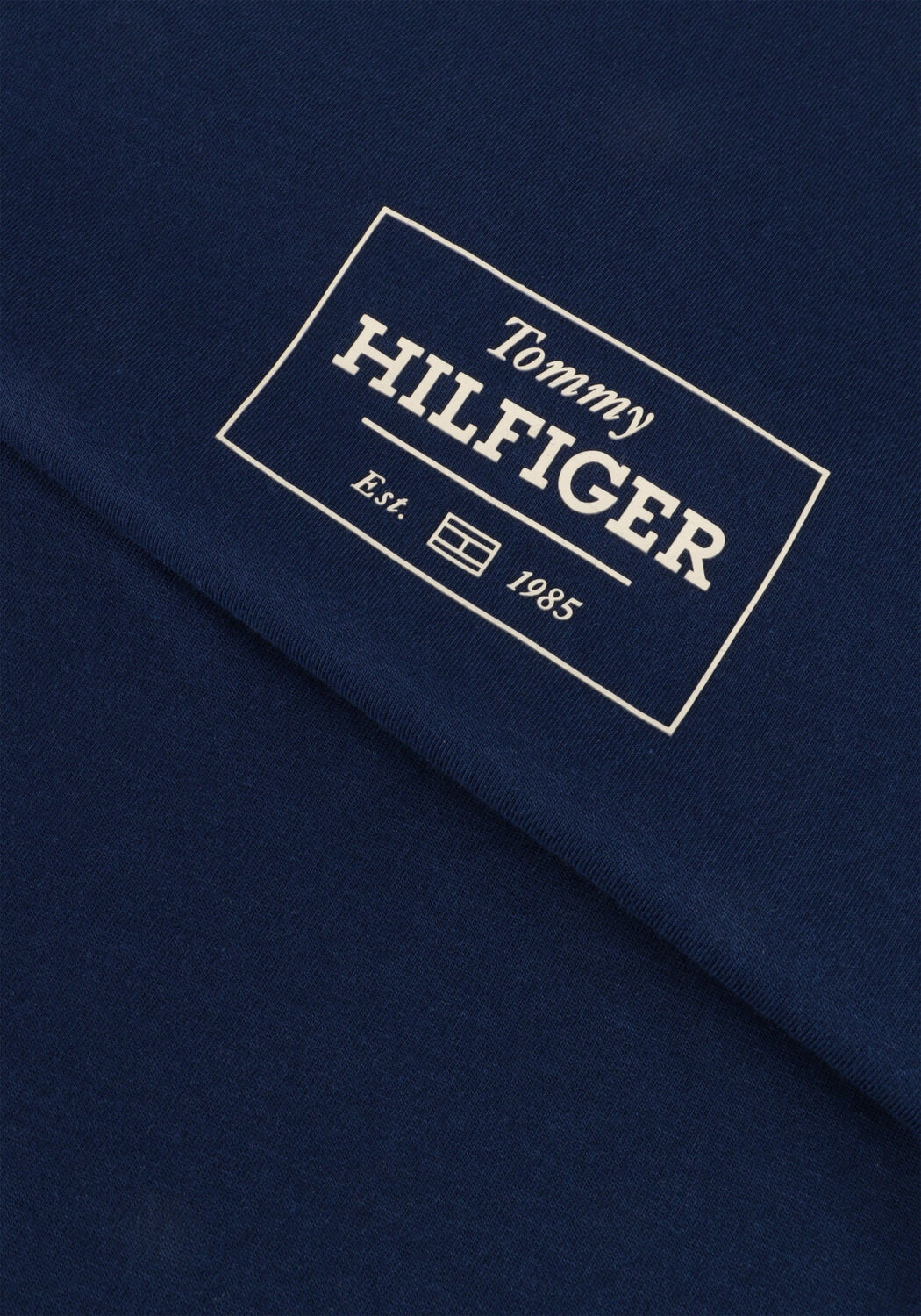 Blauwe TOMMY HILFIGER T-shirt MONOTYPE PRINTED LABEL TEE - large