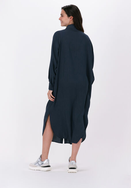 Donkerblauwe JUST FEMALE Midi jurk HELPFUL SHIRT DRESS - large